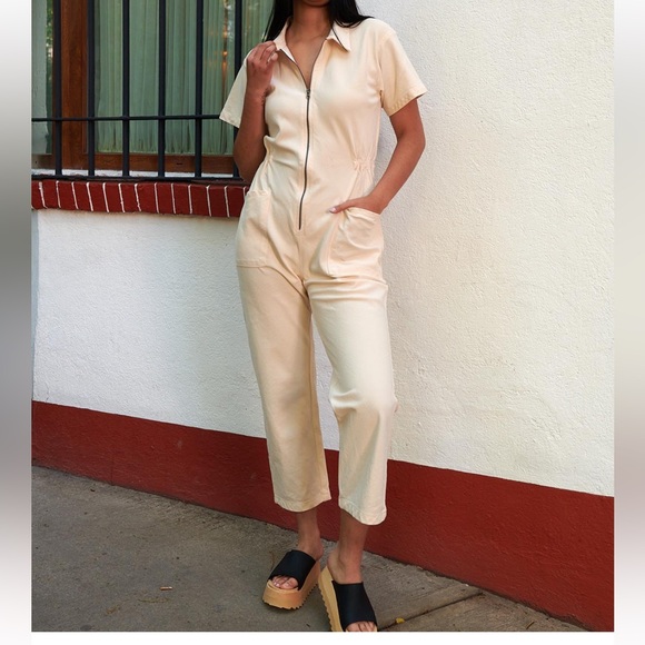 Noble Utility Jumpsuit Cream Oat Milk Women’s Medium 100%...